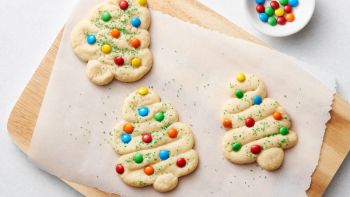 Swirly Christmas Tree Cookies