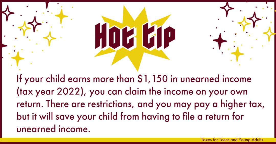 Taxes for Teens and Young Adults Tip 1